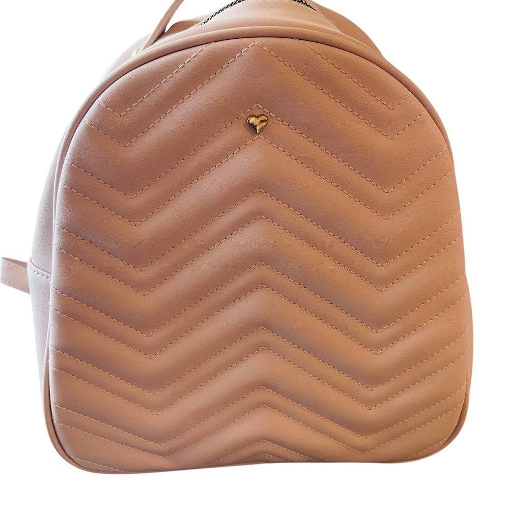 Chevron Pattern Blush Small Backpack - image 1